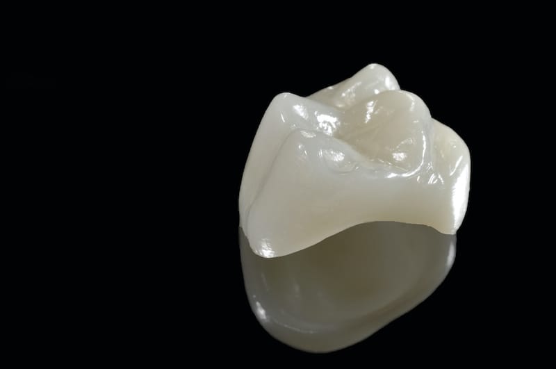 A dental crown isolated